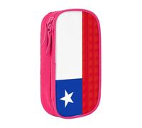 Lootpe Flag Of Chile Print Pencil Case,Storage Bag, Large Capacity Pencil Box, Portable Office Pen Bag With Zipper