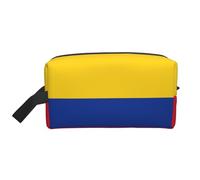Lootpe Flag Of Colombia Print Makeup Bag, Portable Travel Makeup Pouch, Toiletry Organizer, Large Make Up Bag For Women