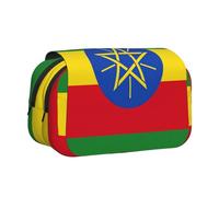 lootpe Flag Of Ethiopia Print Large Capacity Pencil Case,Marker Pouch, Stationery Organizer Pouch,Portable Office Pen Bag