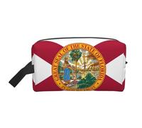 Lootpe Flag Of Florida Print Makeup Bag, Portable Travel Makeup Pouch, Toiletry Organizer, Large Make Up Bag For Women