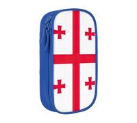 Lootpe Flag Of Georgia Print Pencil Case,Storage Bag, Large Capacity Pencil Box, Portable Office Pen Bag With Zipper