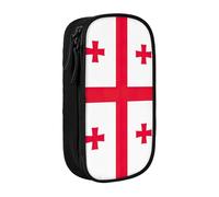 Lootpe Flag Of Georgia Print Pencil Case,Storage Bag, Large Capacity Pencil Box, Portable Office Pen Bag With Zipper