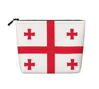 lootpe Flag Of Georgia Print Travel Makeup Bag, Large Capacity Cosmetic Bags For Women, Portable Cosmetic Bag, Toiletry Bag