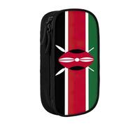 Lootpe Flag Of Kenya Print Pencil Case,Storage Bag, Large Capacity Pencil Box, Portable Office Pen Bag With Zipper