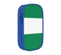 Lootpe Flag Of Nigeria Print Pencil Case,Storage Bag, Large Capacity Pencil Box, Portable Office Pen Bag With Zipper