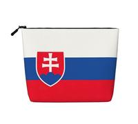 lootpe Flag Of Slovakia Print Travel Makeup Bag, Large Capacity Cosmetic Bags For Women, Portable Cosmetic Bag, Toiletry Bag