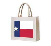lootpe Flag Of Texas Print Tote Bag, Personalized Present Bag, Canvas Beach Travel Bag, Shopping Bags, Gift For Women Mom