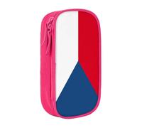 Lootpe Flag Of The Czech Republic Print Pencil Case,Storage Bag, Large Capacity Pencil Box, Portable Office Pen Bag With Zipper