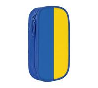 Lootpe Flag Of Ukraine Print Pencil Case,Storage Bag, Large Capacity Pencil Box, Portable Office Pen Bag With Zipper