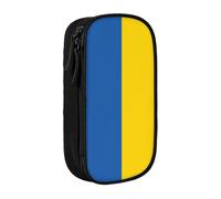 Lootpe Flag Of Ukraine Print Pencil Case,Storage Bag, Large Capacity Pencil Box, Portable Office Pen Bag With Zipper