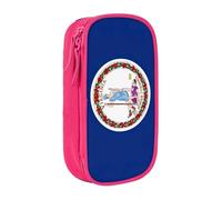 Lootpe Flag Of Virginia Print Pencil Case,Storage Bag, Large Capacity Pencil Box, Portable Office Pen Bag With Zipper