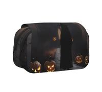 lootpe Halloween Goth 1 Print Large Capacity Pencil Case,Marker Pouch, Stationery Organizer Pouch,Portable Office Pen Bag