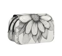 lootpe Hand Drawn Flower Print Large Capacity Pencil Case,Marker Pouch, Stationery Organizer Pouch,Portable Office Pen Bag