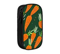 Lootpe Happy Carrot Print Pencil Case,Storage Bag, Large Capacity Pencil Box, Portable Office Pen Bag With Zipper