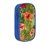 Lootpe Hojas Tropicales Y Flores Print Pencil Case,Storage Bag, Large Capacity Pencil Box, Portable Office Pen Bag With Zipper