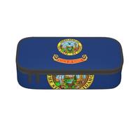 lootpe Idaho State Flag Print Large Capacity Pencil Pouch, Office Stationery Organizer, Portable Pen Bag For Office