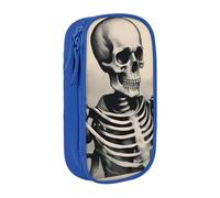 Lootpe Interesting Skeleton Print Pencil Case,Storage Bag, Large Capacity Pencil Box, Portable Office Pen Bag With Zipper
