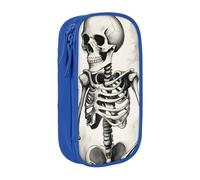 Lootpe Interesting Skeleton Print Pencil Case,Storage Bag, Large Capacity Pencil Box, Portable Office Pen Bag With Zipper
