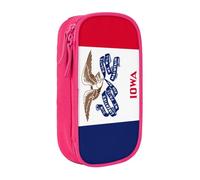 Lootpe Iowa State Flag Print Pencil Case,Storage Bag, Large Capacity Pencil Box, Portable Office Pen Bag With Zipper