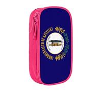 Lootpe Kentucky State Flag Print Pencil Case,Storage Bag, Large Capacity Pencil Box, Portable Office Pen Bag With Zipper