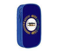 Lootpe Kentucky State Flag Print Pencil Case,Storage Bag, Large Capacity Pencil Box, Portable Office Pen Bag With Zipper
