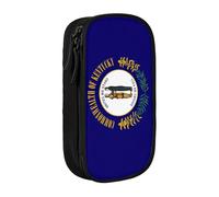 Lootpe Kentucky State Flag Print Pencil Case,Storage Bag, Large Capacity Pencil Box, Portable Office Pen Bag With Zipper