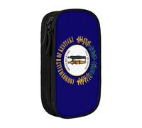 Lootpe Kentucky State Flag Print Pencil Case,Storage Bag, Large Capacity Pencil Box, Portable Office Pen Bag With Zipper