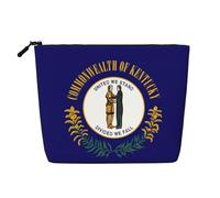 lootpe Kentucky State Flag Print Travel Makeup Bag, Large Capacity Cosmetic Bags For Women, Portable Cosmetic Bag, Toiletry Bag