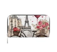 lootpe Love Paris Tower Coffee Wine Perfume Bicycle Heart Print Womens Wallet, Ladies Credit Card Holder, Phone Wallet Purses, Long Clutch Hand Bag