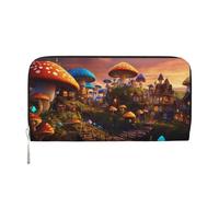 lootpe Magic Mushroom Print Womens Wallet, Ladies Credit Card Holder, Phone Wallet Purses, Long Clutch Hand Bag