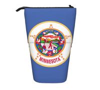 lootpe Minnesota State Flag Print Telescopic Pencil Pouch Bag, Pop Up Pencil Case, Stand Up Pen Holder Cute Pen Bag, Pencil Bag