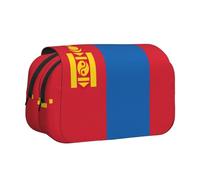 lootpe Mongolian Flag Print Large Capacity Pencil Case,Marker Pouch, Stationery Organizer Pouch,Portable Office Pen Bag