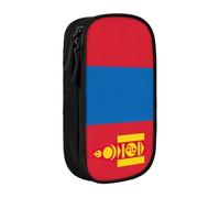 Lootpe Mongolian Flag Print Pencil Case,Storage Bag, Large Capacity Pencil Box, Portable Office Pen Bag With Zipper