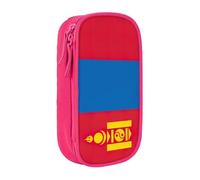 Lootpe Mongolian Flag Print Pencil Case,Storage Bag, Large Capacity Pencil Box, Portable Office Pen Bag With Zipper