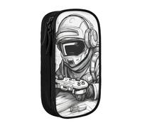 Lootpe Monochrome Sketch Style Gaming Print Pencil Case,Storage Bag, Large Capacity Pencil Box, Portable Office Pen Bag With Zipper