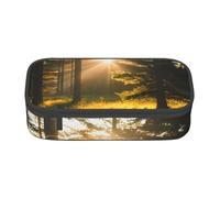 lootpe Morning Sunlight In Wilderness Print Large Capacity Pencil Pouch, Office Stationery Organizer, Portable Pen Bag For Office