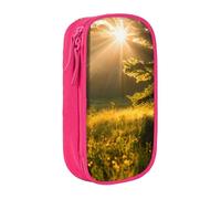 Lootpe Morning Sunlight In Wilderness Print Pencil Case,Storage Bag, Large Capacity Pencil Box, Portable Office Pen Bag With Zipper