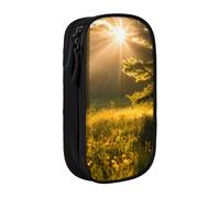 Lootpe Morning Sunlight In Wilderness Print Pencil Case,Storage Bag, Large Capacity Pencil Box, Portable Office Pen Bag With Zipper
