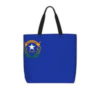 Lootpe Nevada State Flag Print Tote Bag For Women, Work Handbags, Large Capacity Casual Shoulder Handbags, For Travel Gym