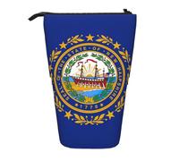 lootpe New Hampshire State Flag Print Telescopic Pencil Pouch Bag, Pop Up Pencil Case, Stand Up Pen Holder Cute Pen Bag, Pencil Bag
