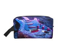 Lootpe Nice Guitar Print Makeup Bag, Portable Travel Makeup Pouch, Toiletry Organizer, Large Make Up Bag For Women