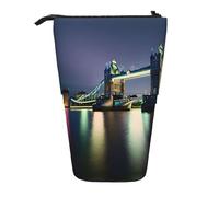 lootpe Night London Tower Bridge Print Telescopic Pencil Pouch Bag, Pop Up Pencil Case, Stand Up Pen Holder Cute Pen Bag, Pencil Bag