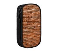 Lootpe Old Brick Wall Print Pencil Case,Storage Bag, Large Capacity Pencil Box, Portable Office Pen Bag With Zipper