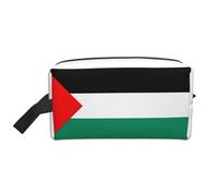 Lootpe Palestine Flag Print Makeup Bag, Portable Travel Makeup Pouch, Toiletry Organizer, Large Make Up Bag For Women