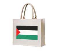 lootpe Palestine Flag Print Tote Bag, Personalized Present Bag, Canvas Beach Travel Bag, Shopping Bags, Gift For Women Mom
