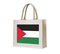 lootpe Palestine Flag Print Tote Bag, Personalized Present Bag, Canvas Beach Travel Bag, Shopping Bags, Gift For Women Mom