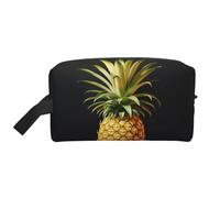 Lootpe Pineapple Painting Print Makeup Bag, Portable Travel Makeup Pouch, Toiletry Organizer, Large Make Up Bag For Women