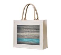lootpe Planks Weathered Old Look Print Tote Bag, Personalized Present Bag, Canvas Beach Travel Bag, Shopping Bags, Gift For Women Mom