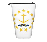 lootpe Rhode Island State Flag Print Telescopic Pencil Pouch Bag, Pop Up Pencil Case, Stand Up Pen Holder Cute Pen Bag, Pencil Bag