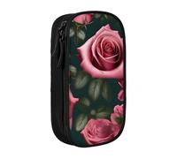 Lootpe Rose Skull Eyes Print Pencil Case,Storage Bag, Large Capacity Pencil Box, Portable Office Pen Bag With Zipper